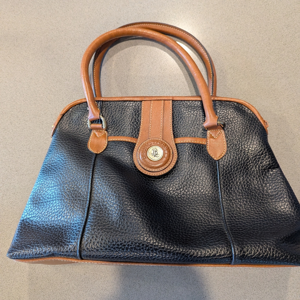 Bruno Lorelli Black And Brown Leather Purse